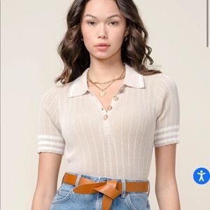 Knit Polo Top